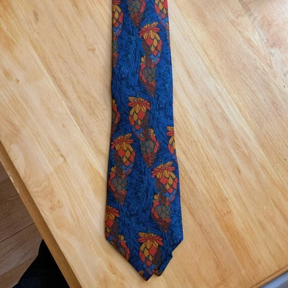 2/$30 YVES SAINT LAURENT Blue Abstract Italian Silk Tie - Picture 9 of 10